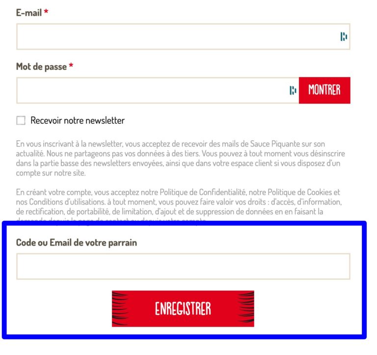 Code parrainage Sauce Piquante 5€ offerts en février 2025